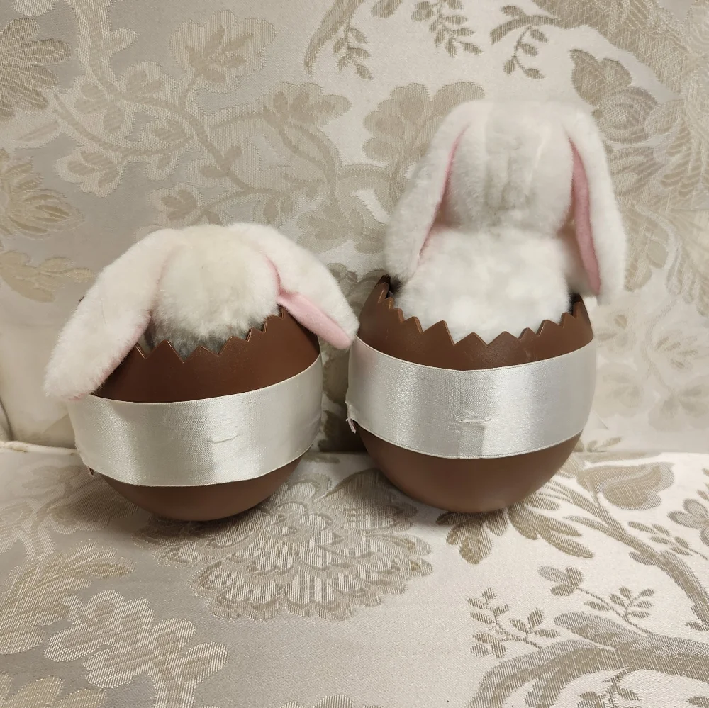 Anne Geddes Baby Bunnies In Chocolate Easter Eggs Vintage Dolls Set Of 2